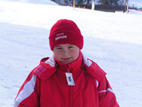 Anthony impatient de glisser sur les pistes